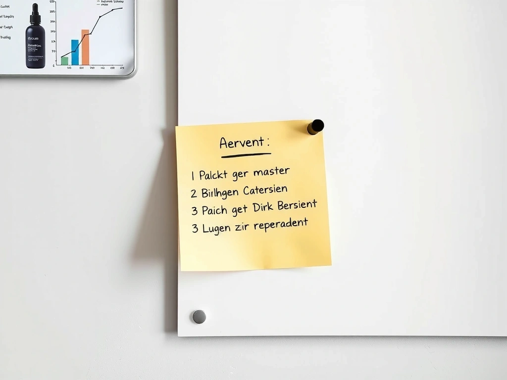 Sticky Note mit Handnotizen